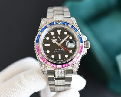 ROLEX GMT-Master II Replica Swiss  40MM 904L Steel Etc2836 Movement Black Watch